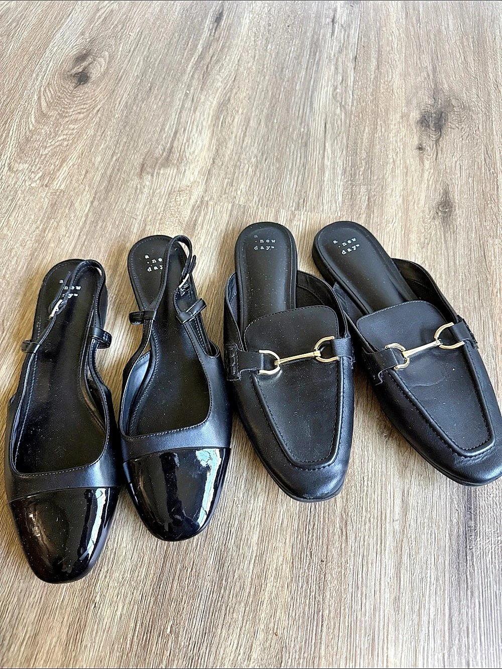 Target A New Day Black Bit Mules US 9.5 Lot of 2